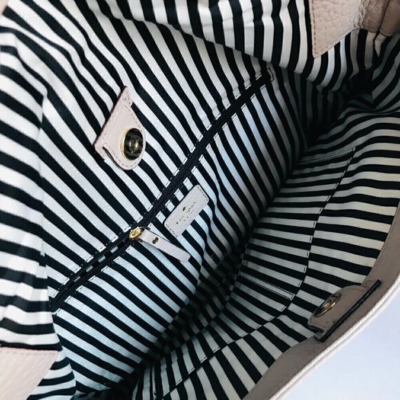 Kate Spade Southport Avenue Carmen Beige Leather Satchel Shoulder Bag - Picture 7 of 11